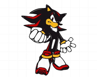 Shadow Head Sticker Shadow the Hedgehog Svg, Shadow Face Svg, Shadow Head Svg, Layered Svg ...