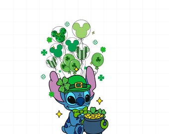 Cute Stitch St Patrick Day Png,Stitch Clipart Png, Stanley St Patrick Day Shirt Png, St Patrick Day Png, Sublimation Design,Instant Download