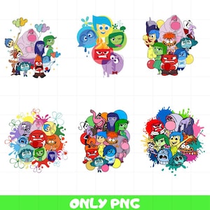 Inside Out PNG, Inside Out 2 Clipart bundle, Inside Out 2 Download, Inside Out PNG, Rabbia Gioia Tristezza Imbarazzo Ansia, Invidia