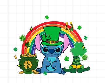 Cute Stitch St Patrick Day Png,Stitch Clipart Png, Stanley St Patrick Day Shirt Png, St Patrick Day Png, Sublimation Design,Instant Download