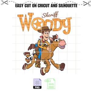 Toy Story Svg Bundle, Woody Svg Files for Cricut, Toy Story Png, Buzz Lightyear Svg for Shirts, Silhouette Vector SVG PNG DXF Cut File