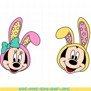 Happy Easter Svg, Mouse and Friend Easter, Easter Bunny Svg, Easter Eggs Svg, Easter Peeps Svg, Magical Easter Svg