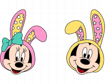 Happy Easter Svg, Mouse and Friend Easter, Easter Bunny Svg, Easter Eggs Svg, Easter Peeps Svg, Magical Easter Svg