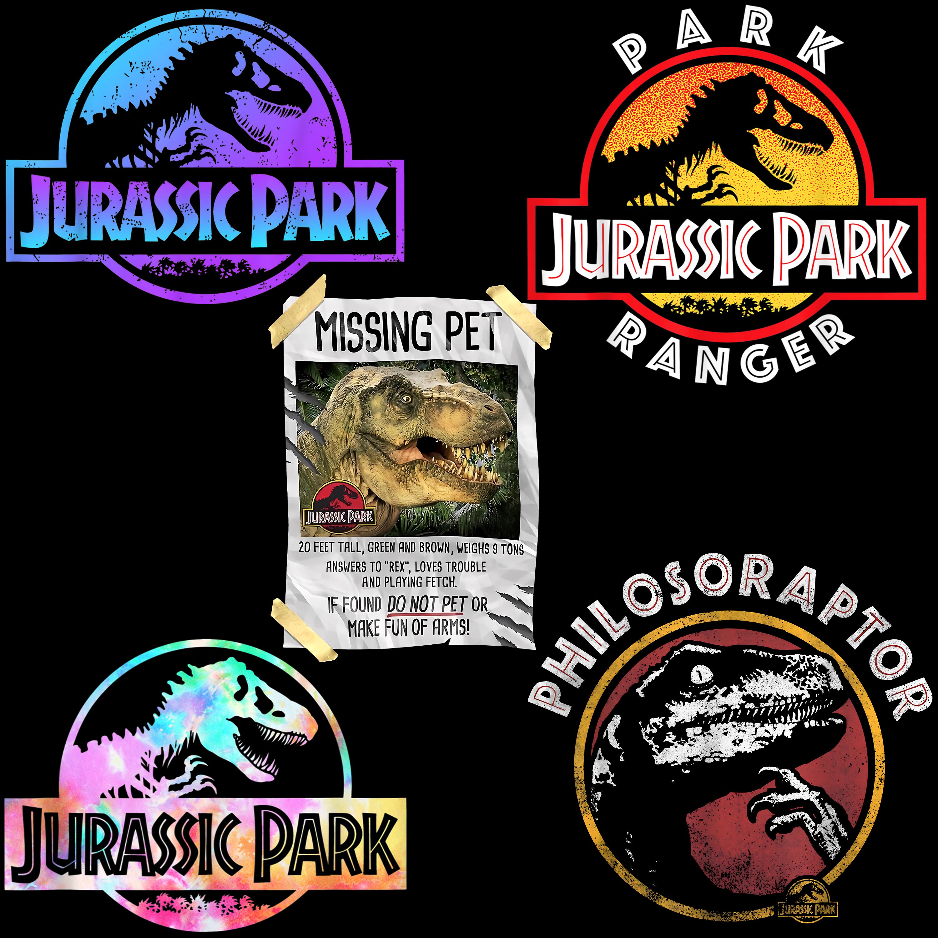 Retro Jurassic Park File Png, Bundle Jurassic Park Logo T-rex Png ...