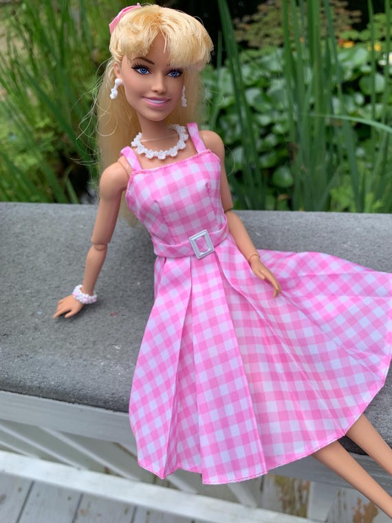 Barbie Movie Doll in Pink Dress - Etsy Barbie Movie Doll in Pink Dress - Etsy
