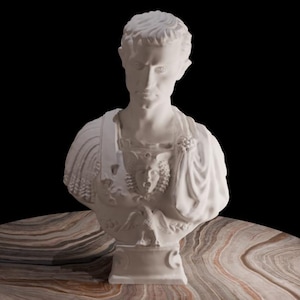 Bust of Julius Caesar, Decorative Roman Statue, Antique Sculpture, Leader, Famous Emperor, Flawlessly 3D Printed Home and Office Decor Gift