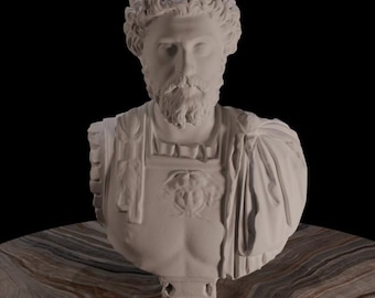 Bust of Marcus Aurelius, Decorative Roman Statue, Antique Sculpture, 3D Printed Home and Office Decor, Emperor, Ancient Leader