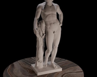 狩りの後のアドニス、3Dプリント像、古代ギリシャの伝説