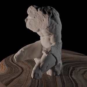Belvedere Torso, Male Figure Statue, Roman Sculpture, Flawlessly 3D Printed Home and Office Decor Gift