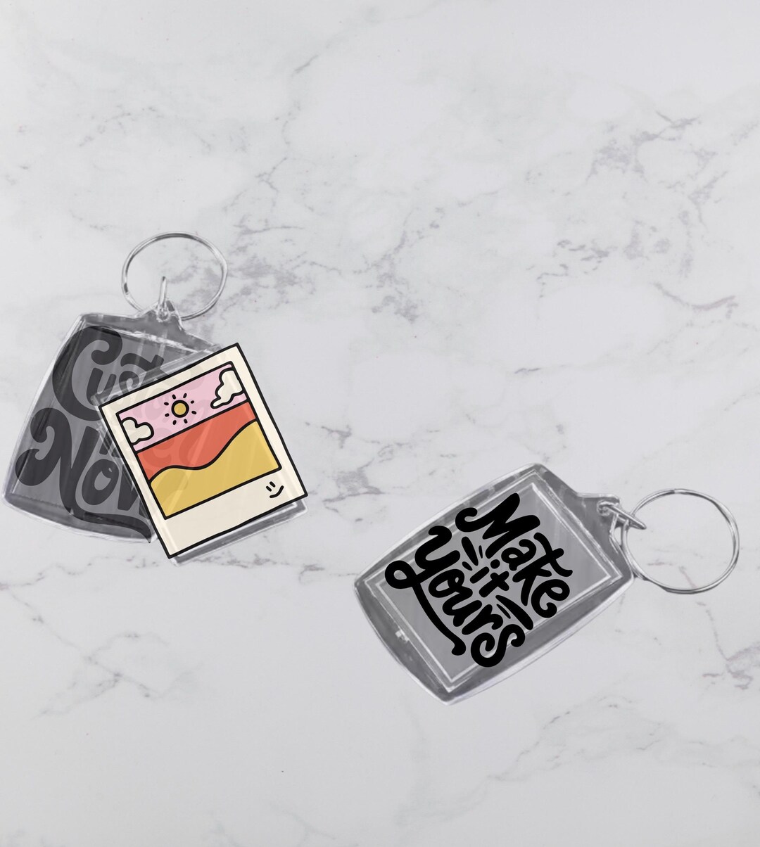 Custom Acrylic Keychains With Cute Accessories - Etsy