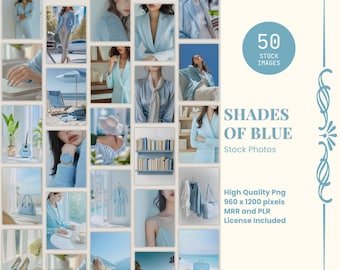 Fotos de stock con estética azul / Imágenes digitales MRR PLR