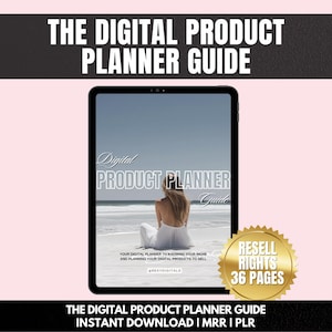 PLR Ebook MRR Arbeitsmappe Digitaler Produktplaner-Leitfaden Master Wiederverkaufsrechte Canva-Vorlage Verkaufen als eigener Verkaufen auf Etsy Digitaler Planner-Leitfaden