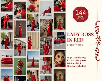 Fotos de archivo de Lady Boss in Red: Marca audaz (MRR PLR)