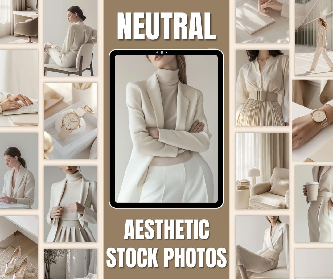 Neutral Beige Chic Aesthetic Faceless Stock Photos Faceless Digital ...