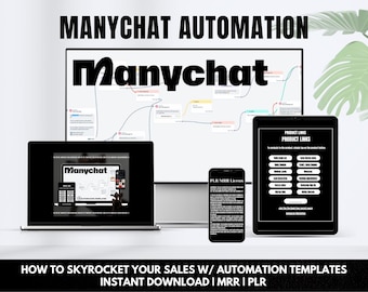 Modèles d'automatisation de ManyChat : chatbot Instagram (MRR + DPP)