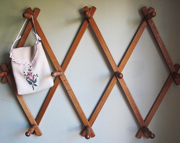 Vintage Accordion Peg Rack. Display Storage Jewelry Etsy