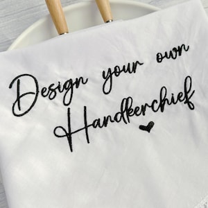 Custom Handkerchief Personalized Embroidered Handkerchief-Wedding Gift for Dad Mom with Any Text Engaged Gift Wedding Handkerchief For Bride