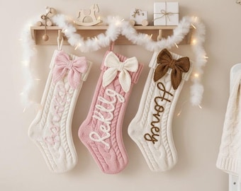 Baby Kids Christmas Stocking,Stocking for girl,Stocking for Boy,Embroidered Christmas Stocking,Custom Family Christmas Stocking,Family Decor