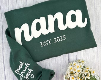 Puff Mama Sweatshirt with Kids Names | Puff Letters | Gift for Mom |Birthday Gift for Mom, New Mom Gift, Minimalist Mom Sweater