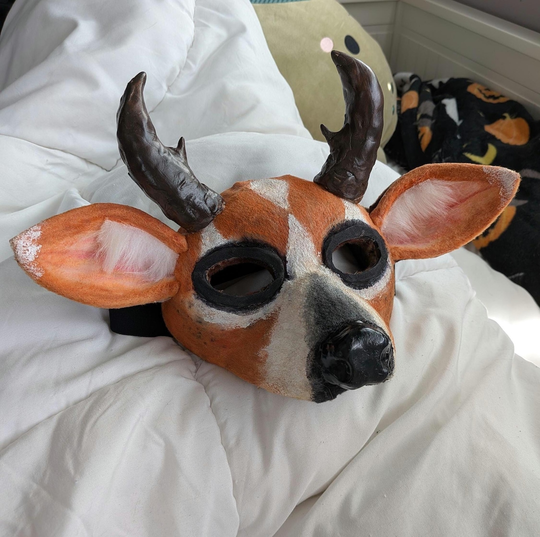 Deer Mask Reference Deer Semi Realistic Cat Mask - Etsy