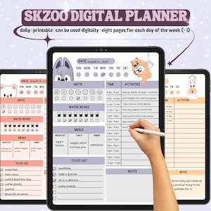 Stray Kids SKZOO Kpop Daglig Digital Planner (UTSKRIVBAR!)