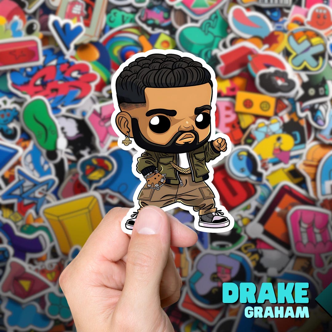 Popstyle Drake Colorful Drake Funko Pop Decal, Funko Pop Chibi, Decal Chibi, Decal Sticker for ...