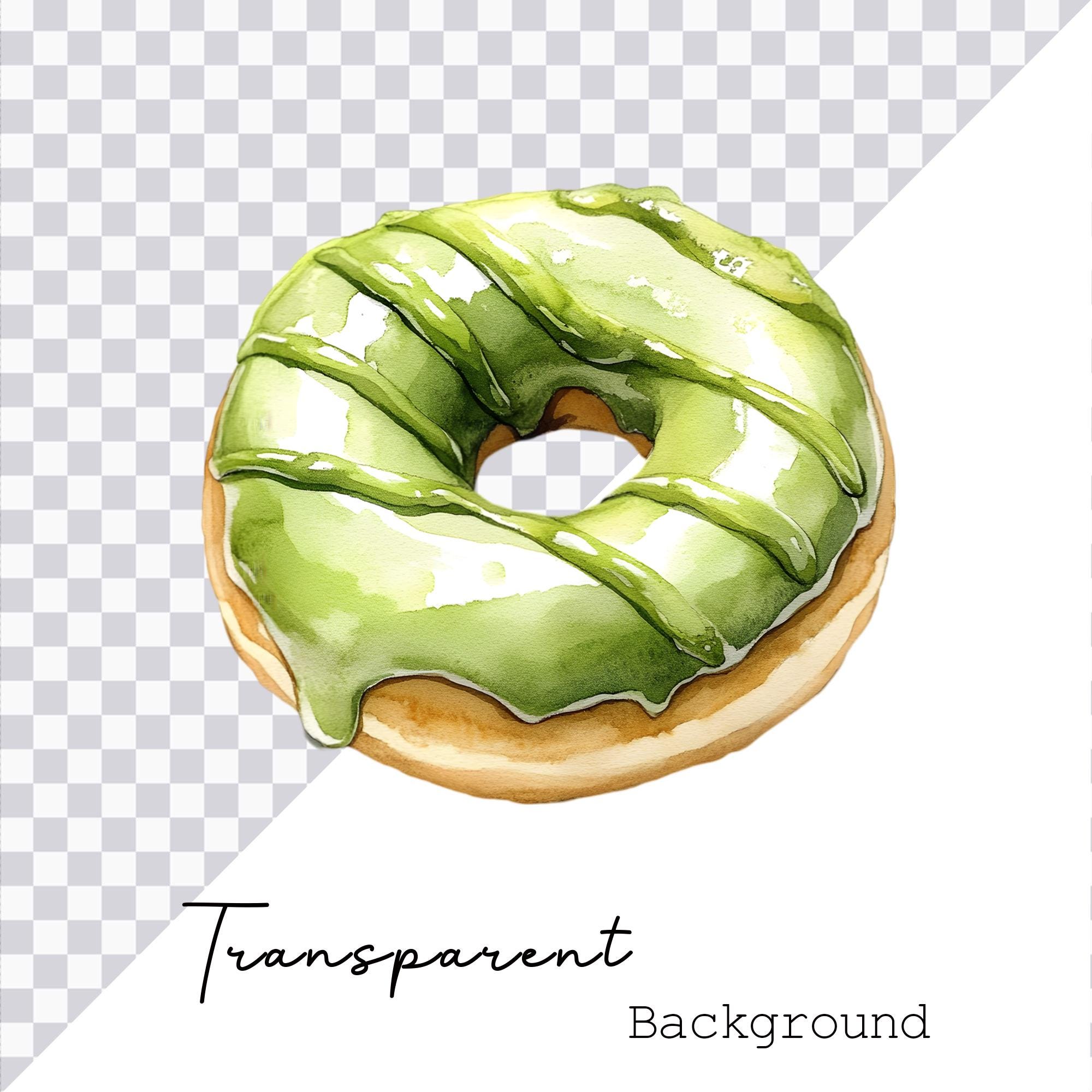 Watercolor Donut Clipart Set | 111 PNG Donut Graphics | Sweet Dessert ...