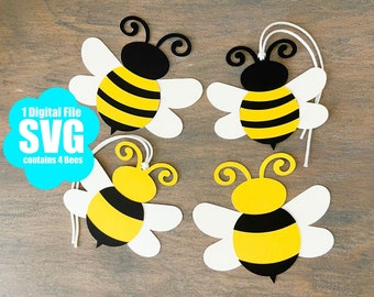 Bee SVG Digital File Paper Crafter File Layered Card Stock