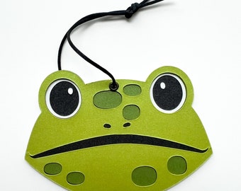 Frog Gift Tag Paper Ornament Illustration