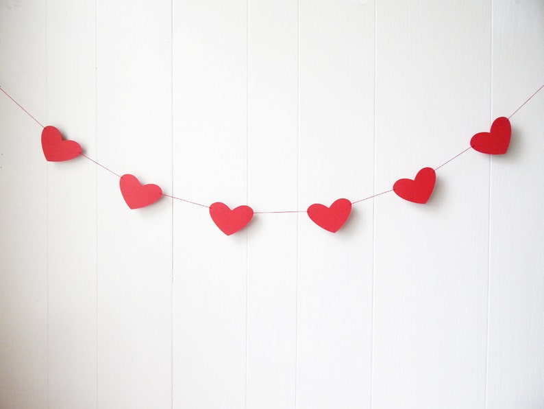 Heart Garland / Anniversary / Heart Photo Prop / Valentines / Etsy