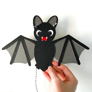 Bat Wall Hanging - 10 inch wingspan - Cute Small Wall Hanging - Halloween Decor