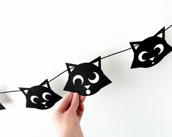 Cute Cat Paper Garland Bunting Photo Prop Kids Room Cat Lover