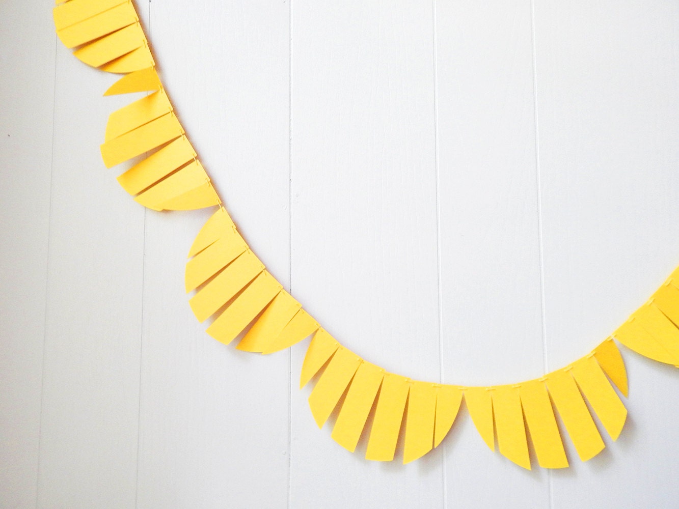 Yellow Fringe Garland/Easter Spring Decor Bunting Scallop Garland Photo Prop Lemonade Stand Banner