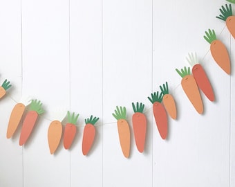 Carrot Bunting - Garland -Easter Decor -Spring Photo Prop