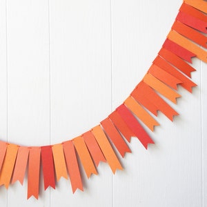 Fall Garland / Thanksgiving Decor / Fall Bunting / Wedding Garland / Orange Bunting / Autumn Garland / Halloween Bunting / Photo Prop