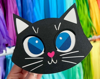 Cute Black Cat Card Blank Inside Any Occasion Card