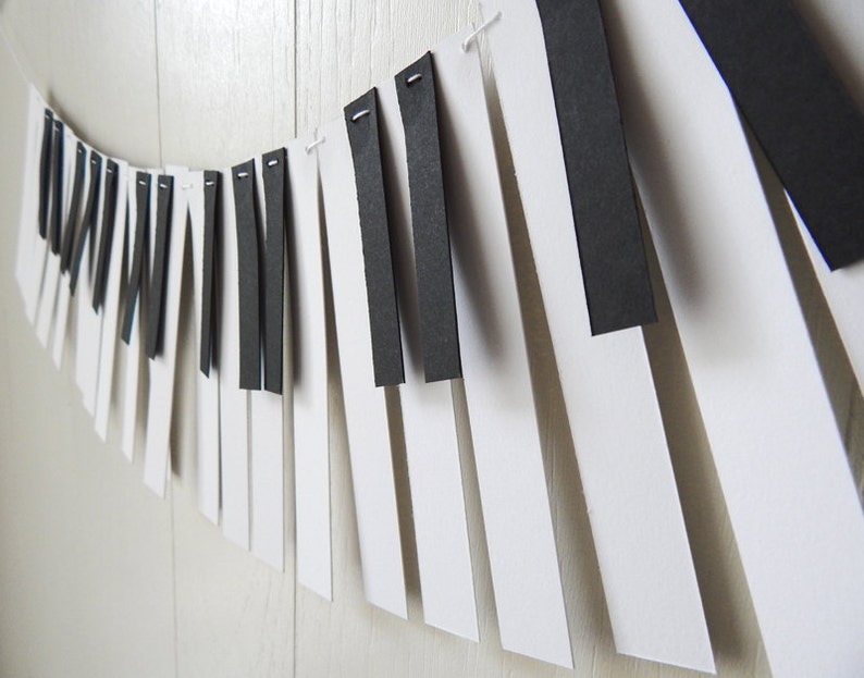 Piano Garland Paper Music Garland Band Party Garland Music Teacher Garland image 3