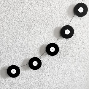 Card Stock Music Garland - Party Decor - Music Decor - records - Photo Prop - Music Teacher Gift - Record Garland