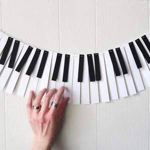 Piano Garland Paper Music Garland Band Party Garland Music Teacher Garland image 1