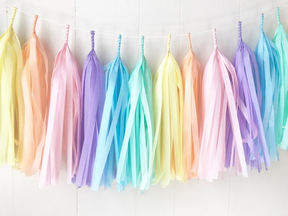 pastel tassel garland