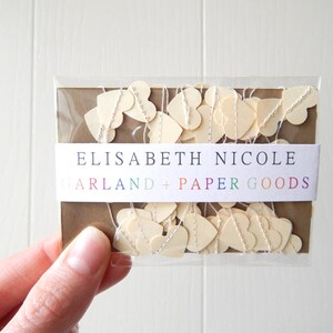 Cream Heart Bunting / Cream Mini Garland image 3