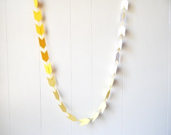 Ombre Arrow Garland / Ombre Arrow Bunting in Yellow