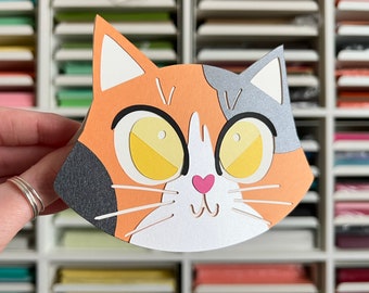 Calico Cat Card Blank Inside Any Occasion Card Birthday Card