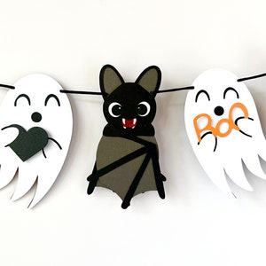 Bat and Ghost Halloween Garland