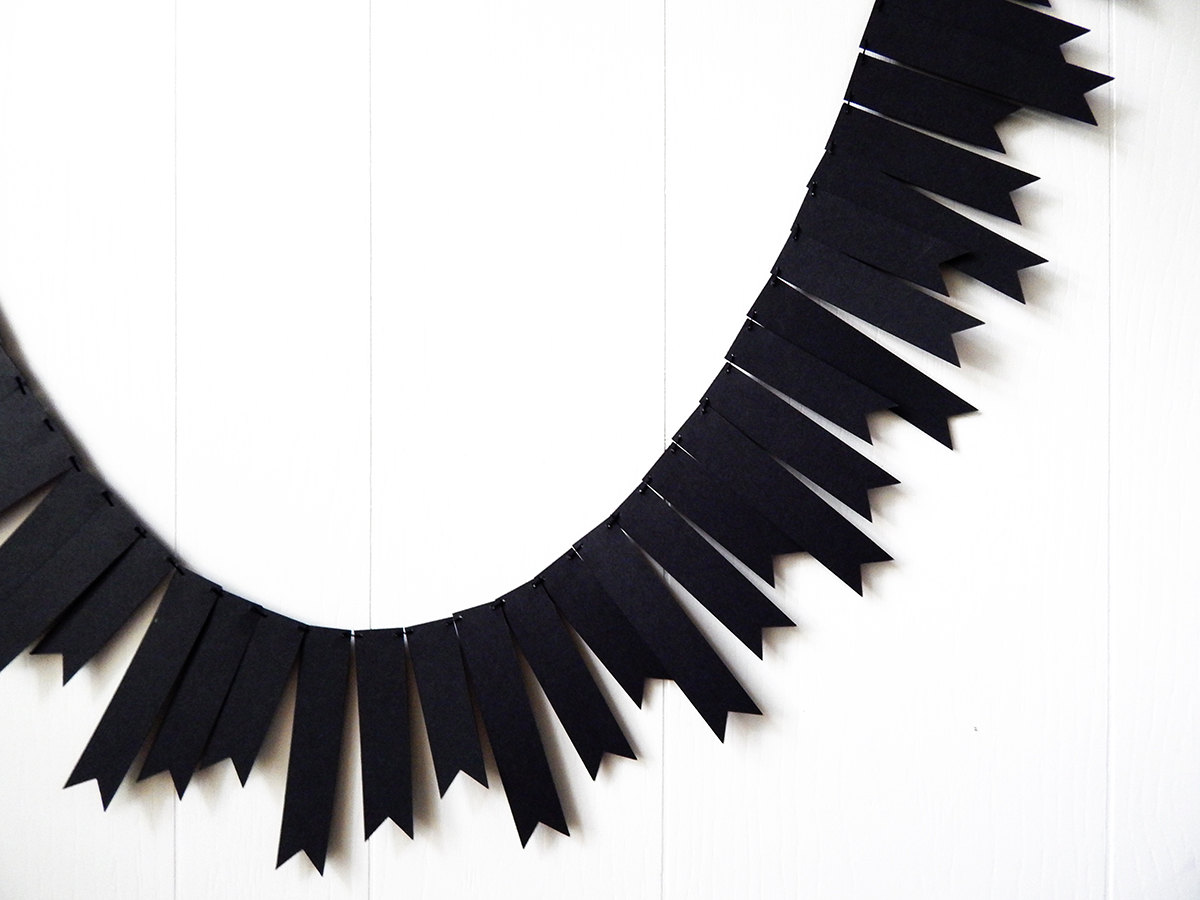 Black Flag Garland/Halloween Decor New Years Over The Hill Bunting Photo Prop Nursery
