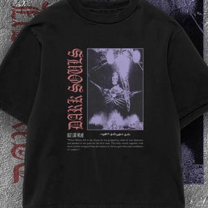 T-shirt gothique Dark Souls, article de jeu vidéo pour gamers, t-shirt unisexe, chemise teintée dans la masse, vêtements alternatifs