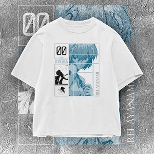 T-shirt retrò anime Evangelion, maglietta streetwear unisex, maglietta grafica manga giapponese anni '90, regalo Neon Genesis Evangelion - unisex tinta in capo