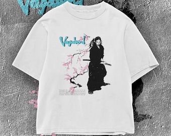 Camiseta pirata de Vagabond Manga, camiseta samurái vintage de los 90, regalo para fans del anime