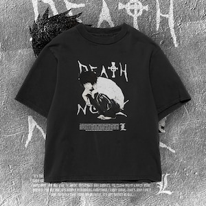 T-shirt Death Note L, t-shirt unisexe manga japonais anime rétro, t-shirt graphique, chemise anime, cadeau Otaku, chemise Culture japonaise