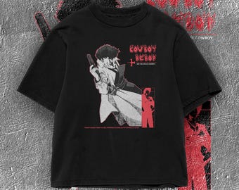 Camiseta pirata de Spike de Cowboy Bebop, camiseta de anime vintage de los 90, regalo de ropa urbana retro